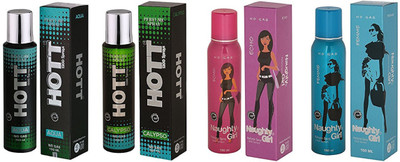 

Hott AQUA, CALYPSO and Naughty Girl ECHO, FEMME Perfume - 150 ml(For Men & Women)
