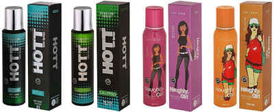 Hott AQUA, CALYPSO and Naughty Girl ECHO, TOUCH Perfume - 150 ml(For Men & Women)