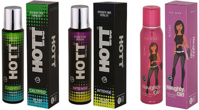 Hott CALYPSO, INTENSE and Naughty Girl ECHO Perfume - 150 ml(For Men & Women)
