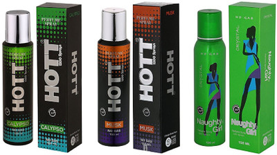 

Hott CALYPSO, MUSK and Naughty Girl CRYSTAL Perfume - 150 ml(For Men & Women)