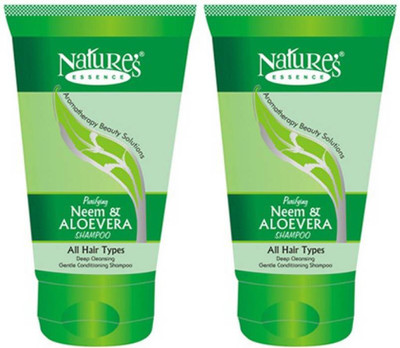Nature's Neem & Aloevera Pack Of 2 Shampoo(150 ml)