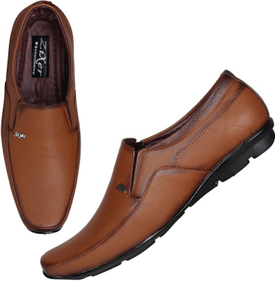

ZIXER Formal Slip on Shoe For Office Slip On For Men(Tan