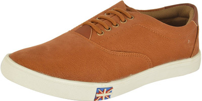 

CoolSwagg Men's Stylish Leather Sneakers For Men(Tan