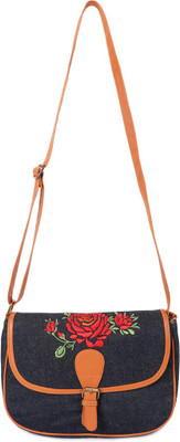 

Kanvas Katha Women Casual Blue Denim Sling Bag