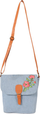

Kanvas Katha Women Casual Multicolor Denim Sling Bag