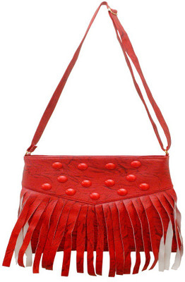 

Close2deal Girls Casual Red PU Sling Bag