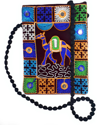 

Unique Fashion Women Multicolor Velvet Sling Bag