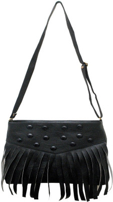 

Close2deal Women Casual Black PU Sling Bag