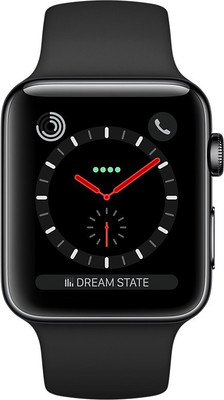 

Apple Watch Series 3 GPS + Cellular - 38 mm Space Black Stainless Steel Case with Sport Band(Black Strap Regular)
