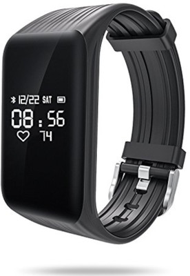 

PremiumAV New Fitness Tracker K1 Smart Bracelet Real-time Heart Rate Monitor down to sec Charging 2 hours Useing 1 weeks waterproof watch Black Smartwatch(Black Strap Ragular)