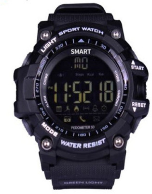 

PremiumAV Smart Watch Call/MSN Notification Remote Control Pedometer Sport Watch IP67 Professional Waterproof Men's Wristwatch Black Smartwatch(Black Strap Ragular)