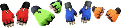 

Vellora Netted Wrist Support Gym & Fitness Gloves (, Red, Green, Blue, Orange, Blue;green;orange;red