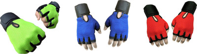 

Vellora Netted Wrist Support Gym & Fitness Gloves (Free Size, Blue, Green, Red)