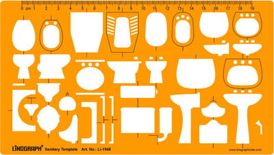 

LINOGRAPH Li-1948 Sanitary Template Stencil(Pack of 1, Template)