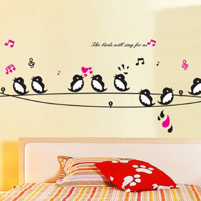 Asmi Collections 140 cm Birds will sing Removable Sticker(Pack of 1)
