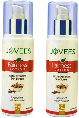 

Jovees Water Resistant Sun Screen Fairness Lotion (Pack of 2) - SPF 25(200 ml)