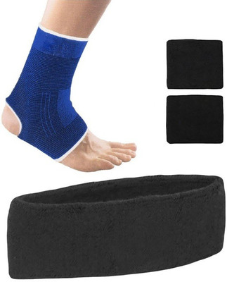 

ARZ Ankle Supports and Head Band Wrist Support(Blue, Black