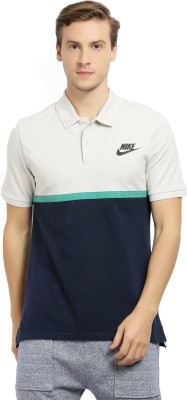 25% OFF on NIKE Block Men Polo Dark Blue, White, Green T-Shirt on Flipkart | PaisaWapas.com