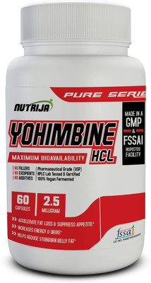 

NutriJa Yohimbine HCl 2.5mg - 60 Veg Capsules(60 No)