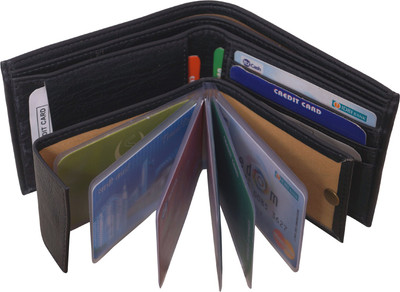 

Hornwood Men Black Artificial Leather Wallet(10 Card Slots)