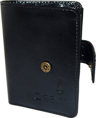 

Orbit Men Black Artificial Leather, Fabric Card Holder(12 Card Slots)