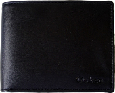 

oskro Men Black Artificial Leather, Artificial Leather Wallet(3 Card Slots)