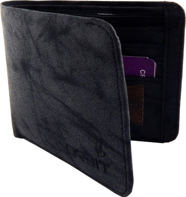 

Orbit Men Black Artificial Leather, Fabric Wallet(4 Card Slots)