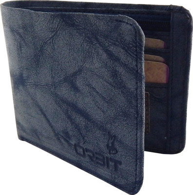 

Orbit Men Blue Artificial Leather, Fabric Wallet(4 Card Slots)