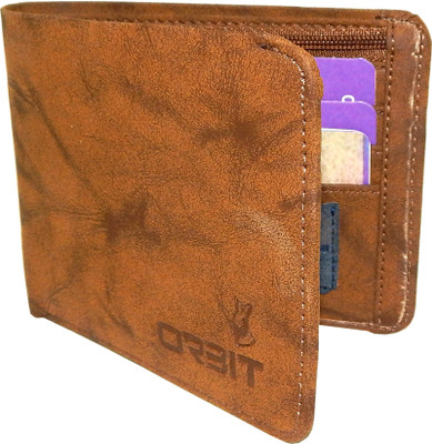 

Orbit Men Khaki Artificial Leather, Fabric Wallet(3 Card Slots)
