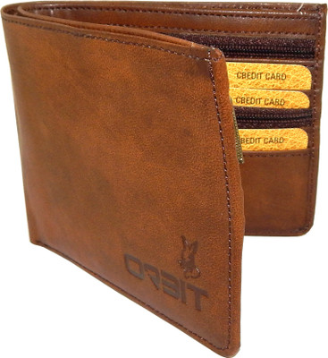 

Orbit Men Brown Artificial Leather, Fabric Wallet(6 Card Slots)