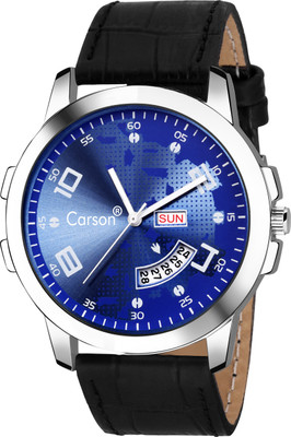 

Carson CR9022 Blue Lagoon Day-n-Date World Wraped Watch - For Men