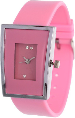 

Maxi Retail Square Shape Dial-Pink Analogue Watch - For Girls