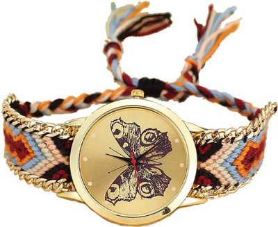 

Sponix Mart funky-look-in-fabric-multi-color-belt-beautiful Watch - For Girls