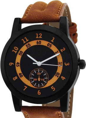 

AKAG 7220-Brown Brown Leather Strap Watch - For Men