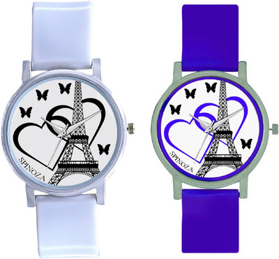

SPINOZA SPNZ-45-10 Multicolor eiffeltower and love heart beautiful butterfly combo watch for women Watch - For Girls