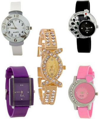 

VK SALES Combo of 5 Watch - For Girls