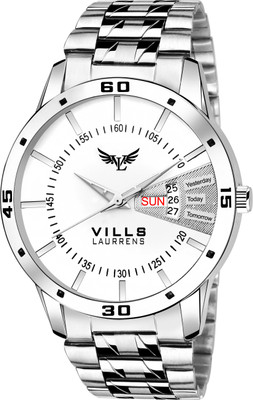 

Vills Laurrens VL-1043 White Day And Date Essentials Watch - For Men