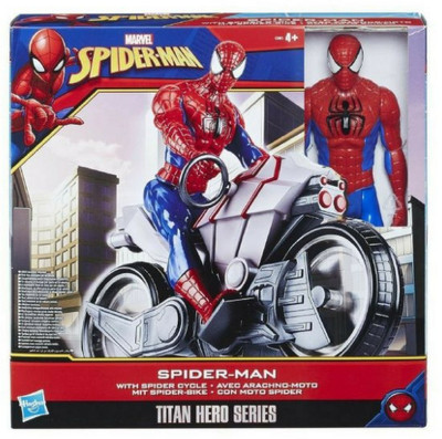 

Funskool Marvel Spider Man Figure With Cycle(Red)