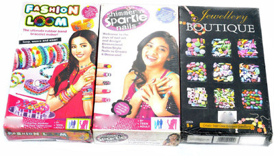 

Grab Offers Best Combo of Jewellery Boutique,Fashion Loom And Shimmer Nd Sparkle Nail For Creative Girls.