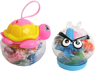 

Muccasacra Combo Angry Bird & Tortoise Clay Dough with Piggy bank Feature(12 colours each + 1Mould+ 1 Syringe)