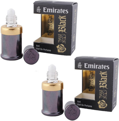 EMIRATES Black Floral Attar LONG LASTING PACK OF 2 PC Floral Attar(Floral)