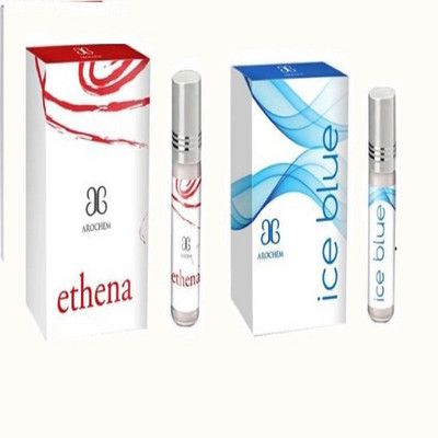 AROCHEM Ethena + Ice blue Herbal Attar PACK OF 2 PC Floral Attar(Musk)