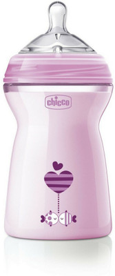 

Chicco Natural Feeding Bottle - 330 ml(Pink)