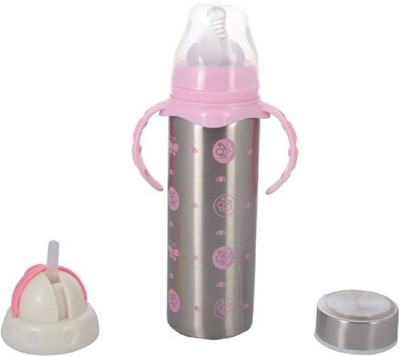 

Croox Multifunctional Baby Steel Feeding Bottle Cum Sipper Cum Straw With Attractive Color And Beautiful Design - 240 ml (MULTICOLOUR) - 240 ml(Pink)