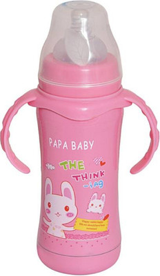

Croox Thermal Insulation Stainless Steel Water and Milk Baby Feeding Sipper Bottle-240ml (Pink) - 240 ml(Pink)