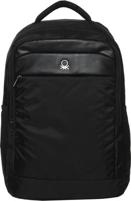 

United Colors of Benetton LAPTOP BACKPACK BLACK 30 L Laptop Backpack(Black, Silver), 100