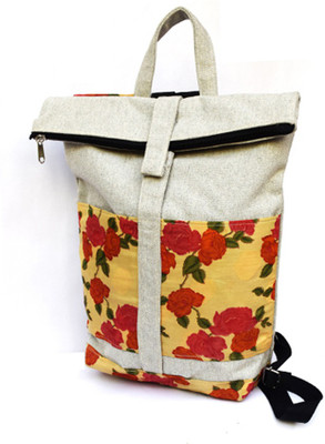 

WOCA DESIGNS Floral handprinted backpack for womens 5 L Backpack(Grey)