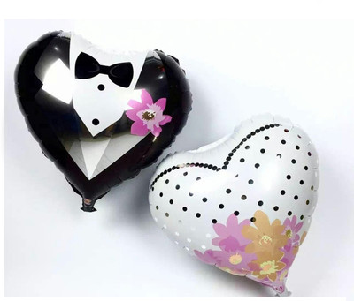 

AMFIN Printed Wedding decoration items for marriage party / Engagement decoration Wedding Foil Balloon Wedding Engagement Decoration / deocration items for anniversary party Balloon(Multicolor, Pack of 1)