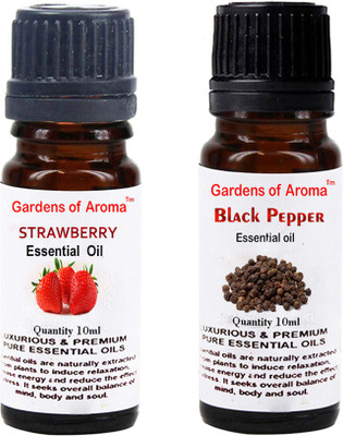 

Gardens Of Aroma Strawberry Essential Oil And Black pepper Essential Oil(20 ml)