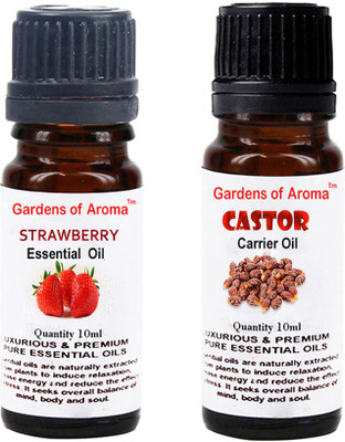 

Gardens Of Aroma Strawberry Essential Oil And Castor Carrier Oil(20 ml)